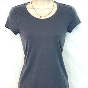 Dusty Blue Scoop-Neck Tee